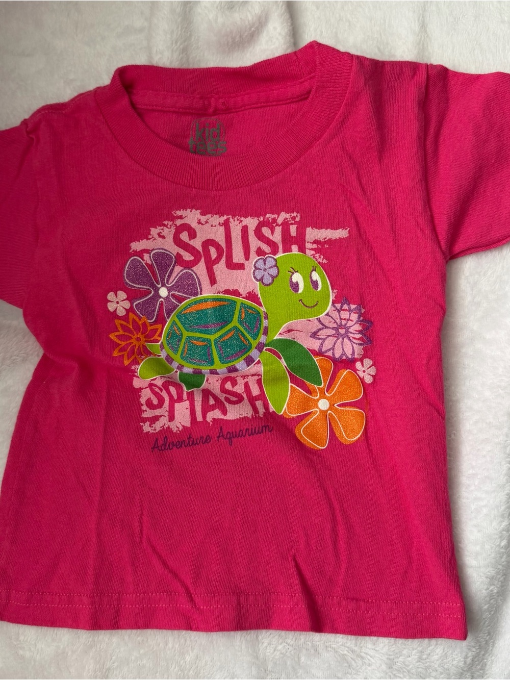 Kids Pink Turtle Graphic Tee - Adventure Aquarium